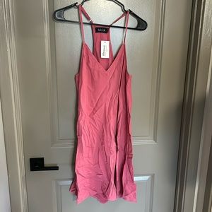 Lindsey Racerback Mini Dress Pink